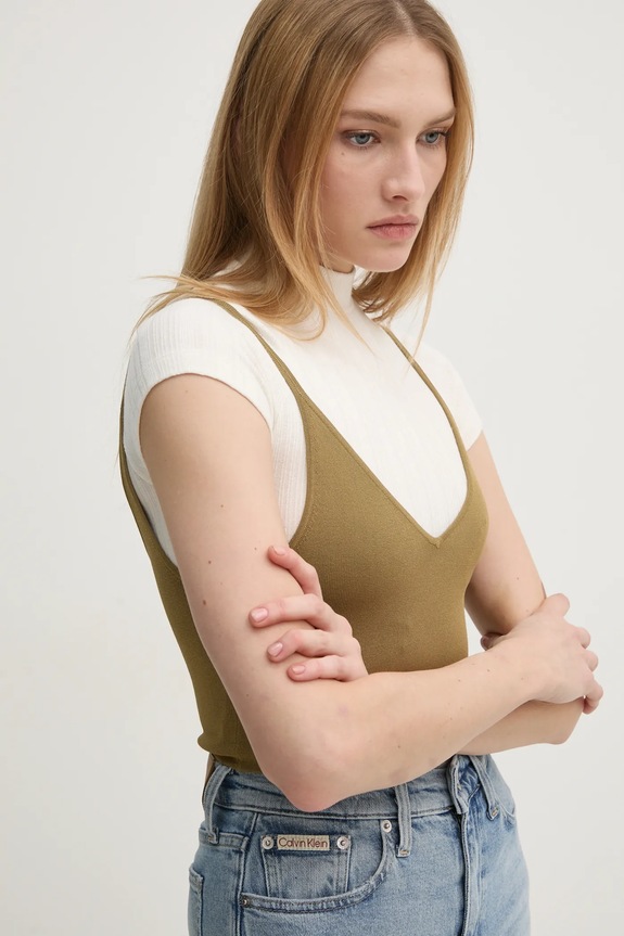 Calvin Klein Jeans top zöld J20J224805