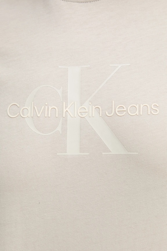 Calvin Klein Jeans pamut póló J20J224983 bézs