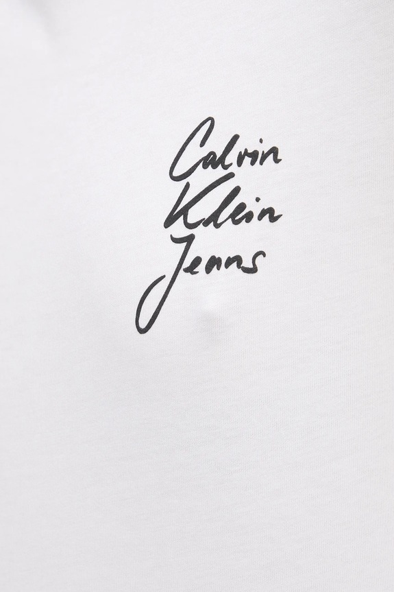 Bavlnené tričko Calvin Klein Jeans J20J224984 biela