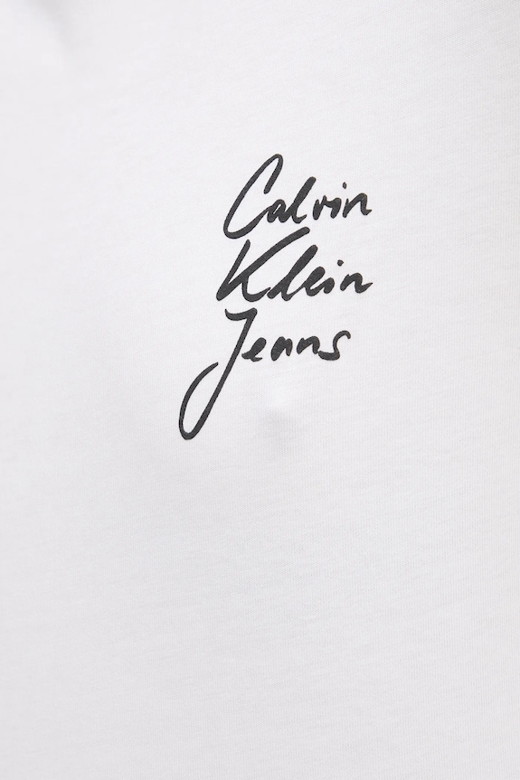 Bavlnené tričko Calvin Klein Jeans J20J224984 biela