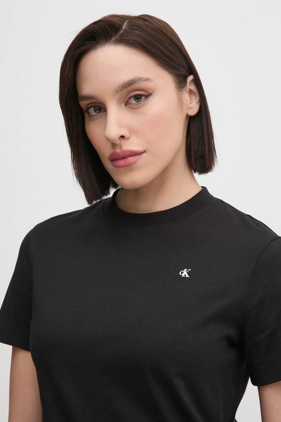 Bavlnené tričko Calvin Klein Jeans J20J224986 čierna