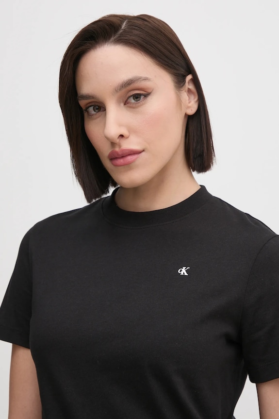 Bavlnené tričko Calvin Klein Jeans J20J224986 čierna