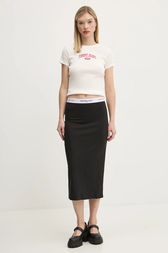 Bavlnené tričko Tommy Jeans DW0DW19435 béžová SS25