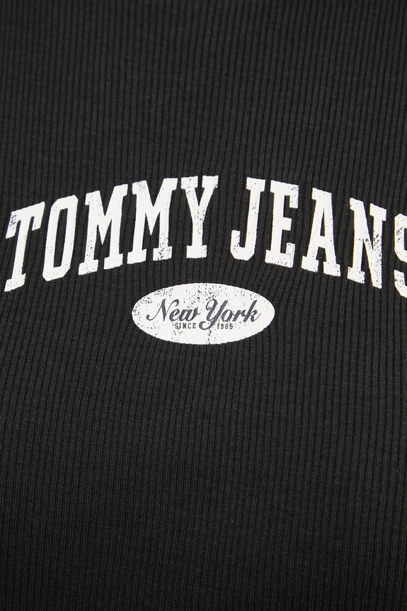 Bavlněné tričko Tommy Jeans DW0DW19435 černá