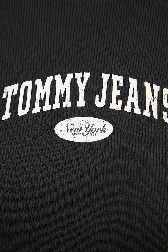 Bavlněné tričko Tommy Jeans DW0DW19435 černá