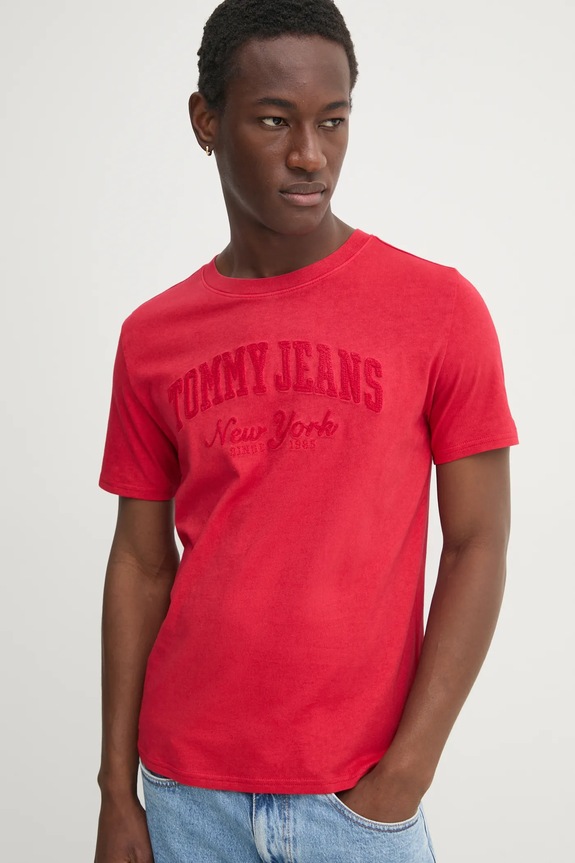 Tommy Jeans tricou rosu DW0DW19444