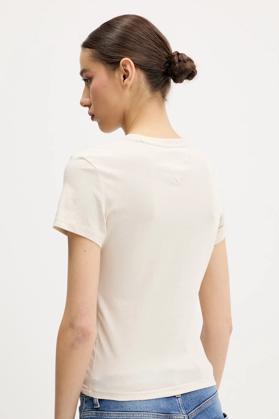 Odjeća Pamučna majica Tommy Jeans DW0DW19447 bež