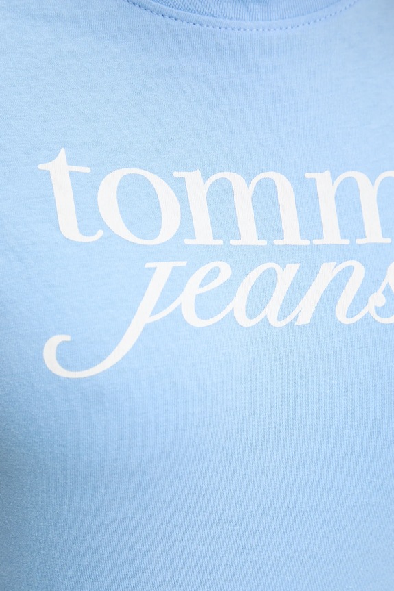 Bavlnené tričko Tommy Jeans DW0DW19447 modrá