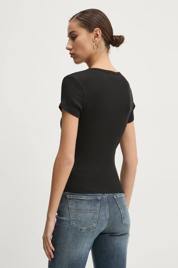 Îmbrăcăminte Tommy Jeans tricou din bumbac DW0DW19502 negru