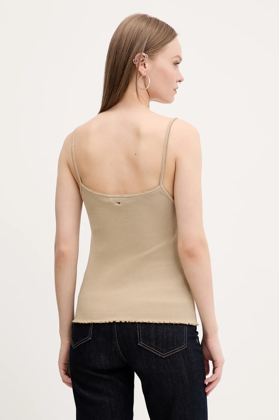 Ruházat Tommy Jeans top DW0DW19505 bézs