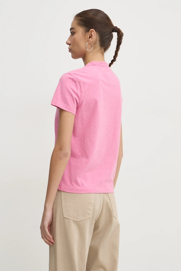 Odzież Tommy Jeans t-shirt bawełniany DW0DW20153 różowy