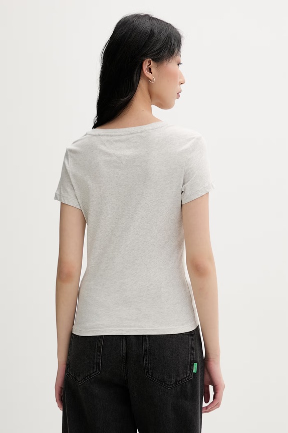 Oblečenie Tommy Jeans tričko dámske bavlnené DW0DW20458 sivá