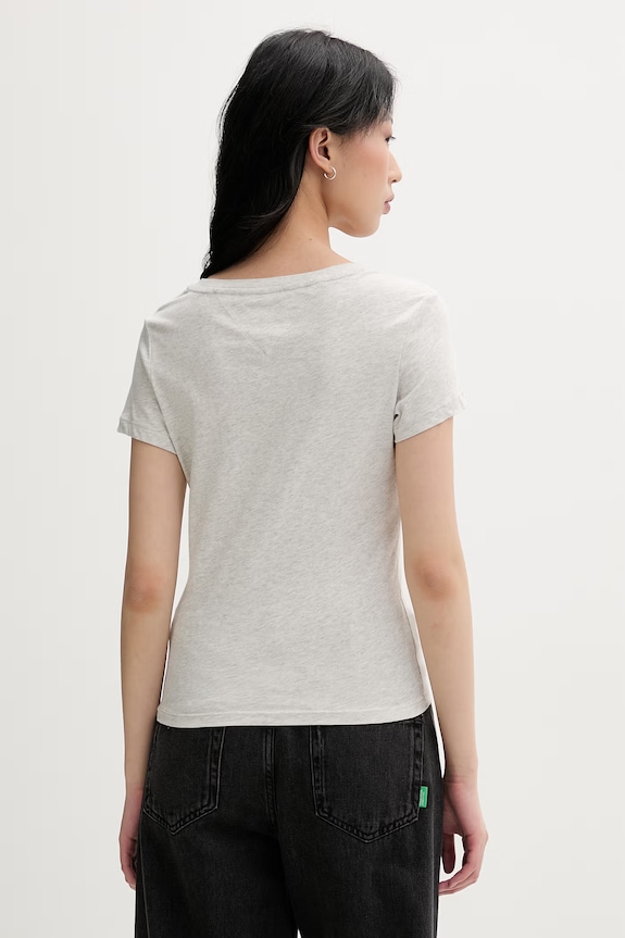Oblečenie Tommy Jeans tričko dámske bavlnené DW0DW20458 sivá