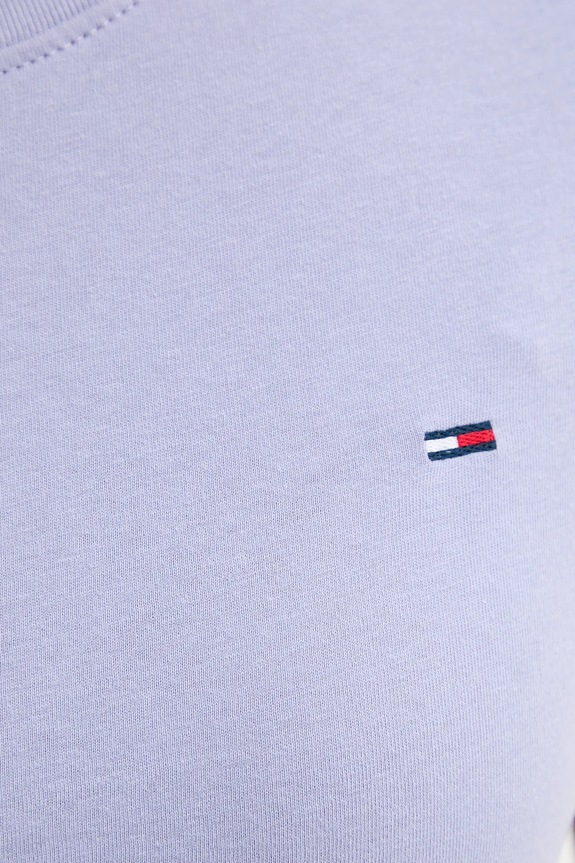 Tommy Jeans basic póló női pamut DW0DW20459 lila