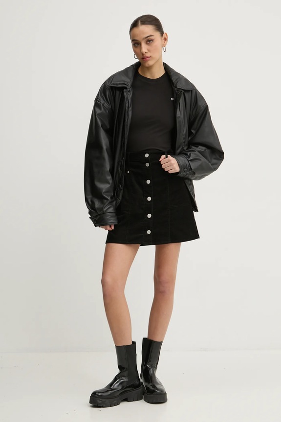 Tommy Jeans t-shirt basic damski bawełniany DW0DW20459 czarny SS26