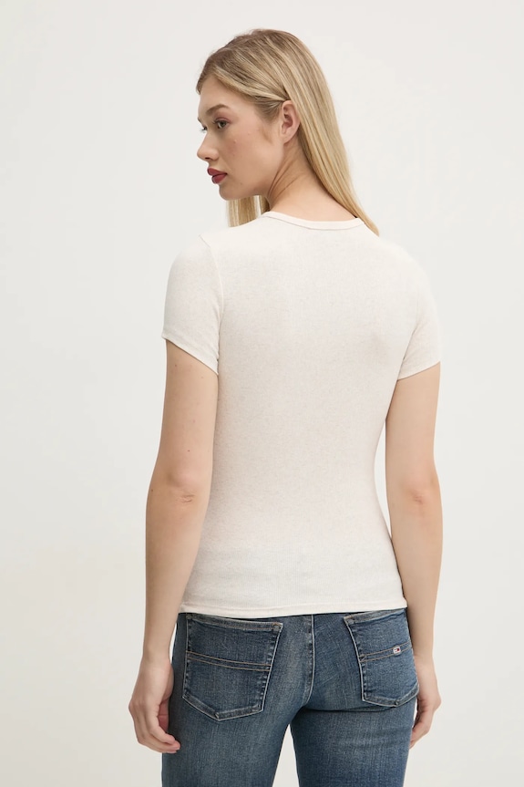 Ruházat Tommy Jeans t-shirt DW0DW20463 bézs