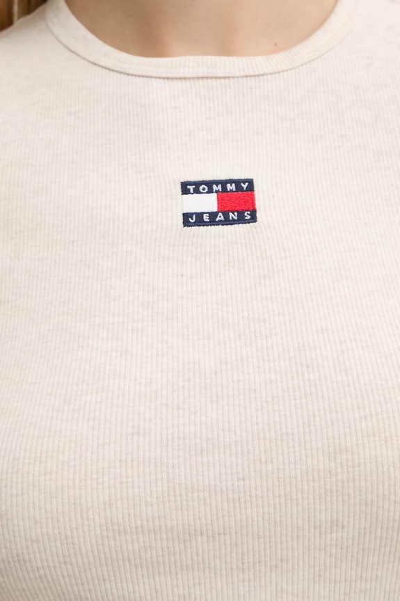 Tommy Jeans t-shirt DW0DW20463 bézs