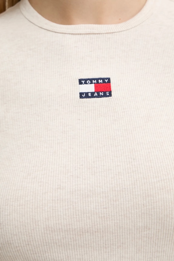 Tommy Jeans t-shirt DW0DW20463 bézs