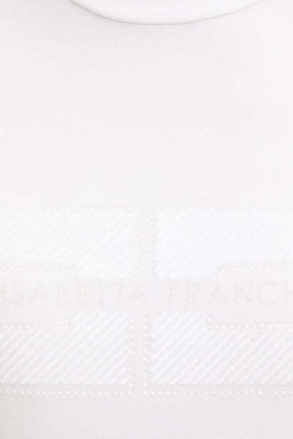 Βαμβακερό μπλουζάκι Elisabetta Franchi MA00251E2 λευκό