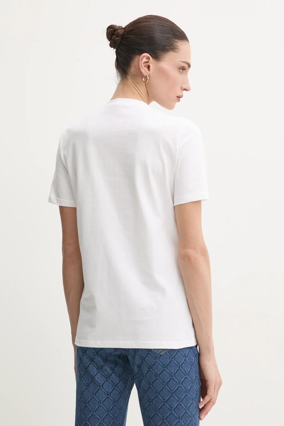Odzież Elisabetta Franchi t-shirt bawełniany MA03651E2 biały