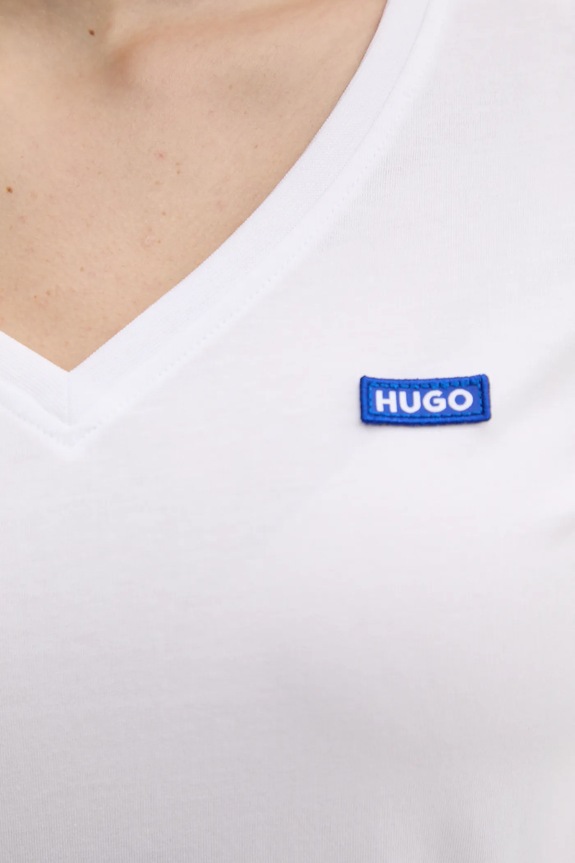 HUGO Blue tricou de femei din bumbac Classic V_B 50513667 alb