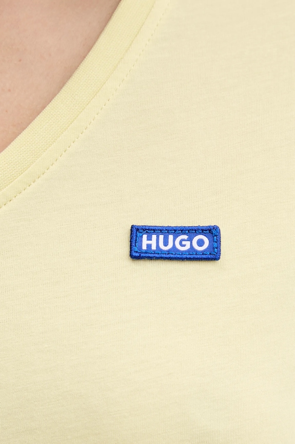 HUGO Blue tričko dámske bavlnené Classic V_B žltá 50513667