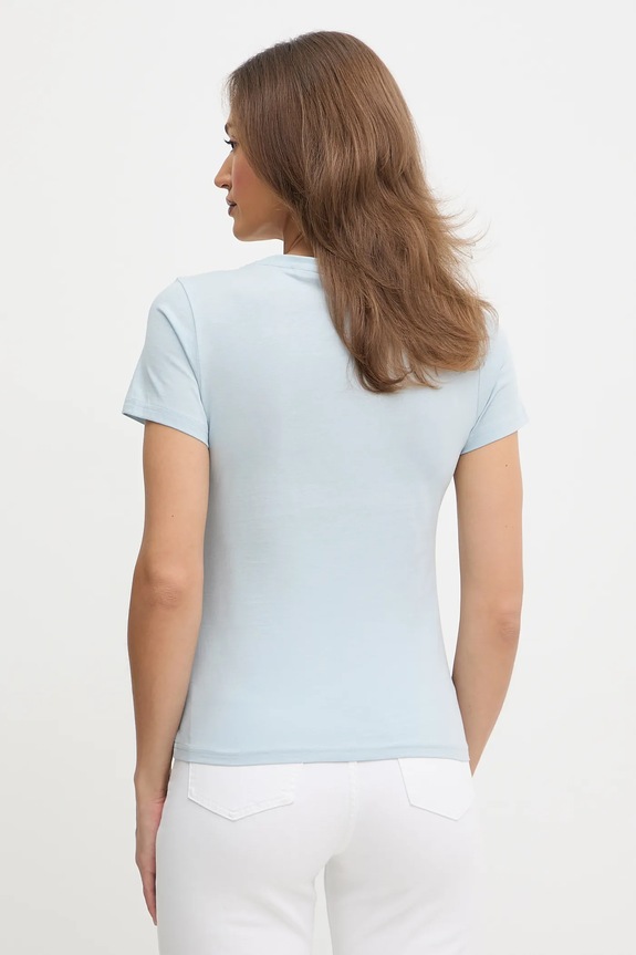 HUGO Blue tričko dámské bavlněné Classic V_B 50513667 modrá SS26