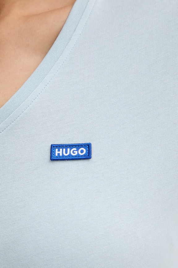 HUGO Blue tričko dámské bavlněné Classic V_B modrá 50513667