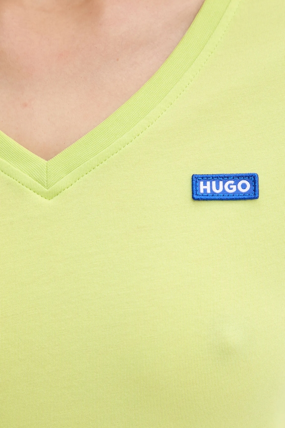 HUGO Blue tricou de damă din bumbac Classic V_B verde 50513667