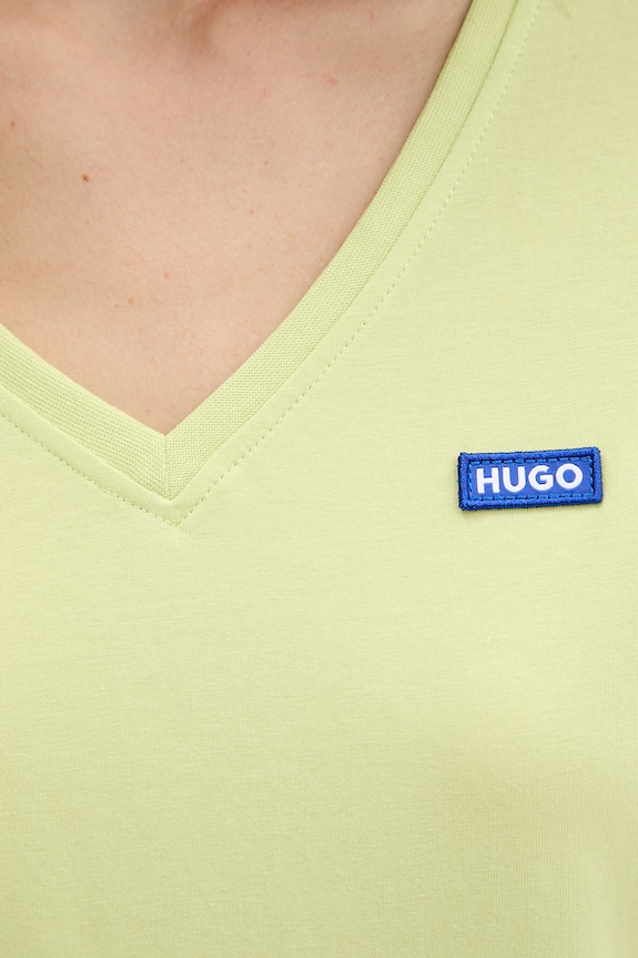 HUGO Blue tričko dámske bavlnené Classic V_B 50513667 zelená