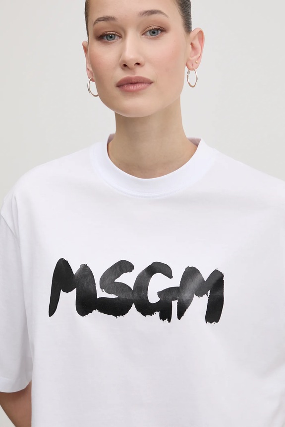MSGM t-shirt in cotone bianco 3841MDM100.257002