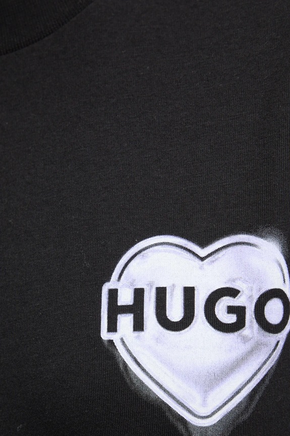 Pamučna majica HUGO 50534545 crna