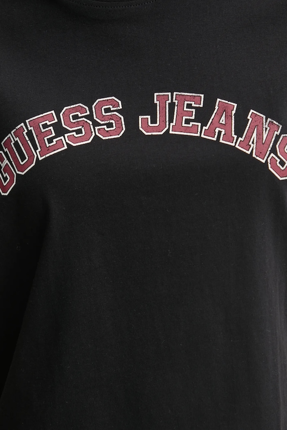Βαμβακερό μπλουζάκι Guess Jeans W5RI41.K8HM0 μαύρο