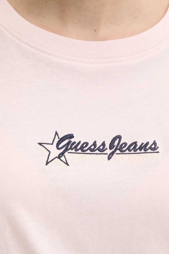 Bavlnené tričko Guess Jeans W5RI48.K8HM0 ružová