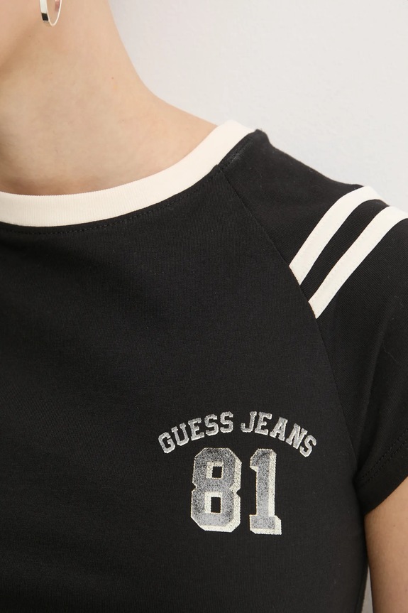Μπλουζάκι Guess Jeans W5RI53.J1314 μαύρο