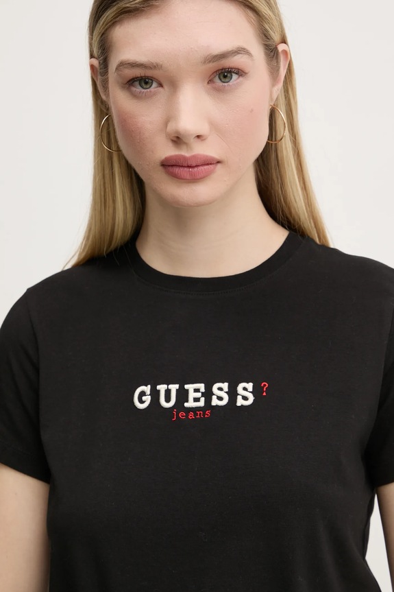 Guess Jeans t-shirt czarny W5RI54.J1314