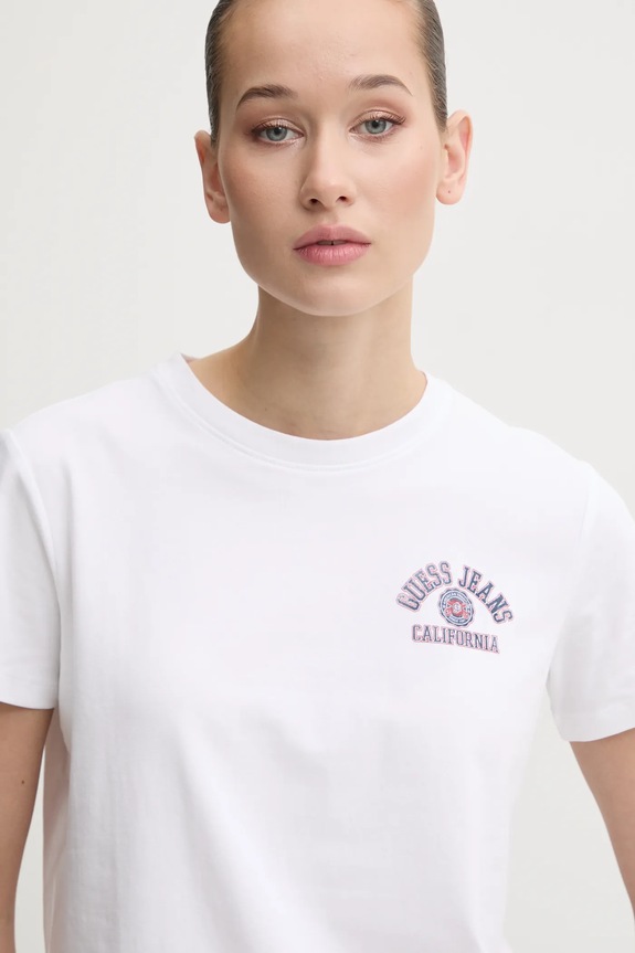 Guess Jeans t-shirt biały W5RI55.J1314