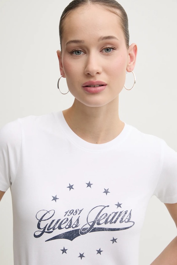 Guess Jeans t-shirt biały W5RI59.J1314