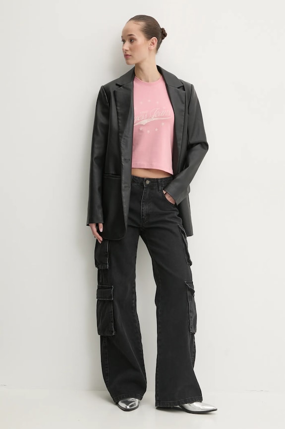 Μπλουζάκι Guess Jeans W5RI59.J1314 ροζ SS25