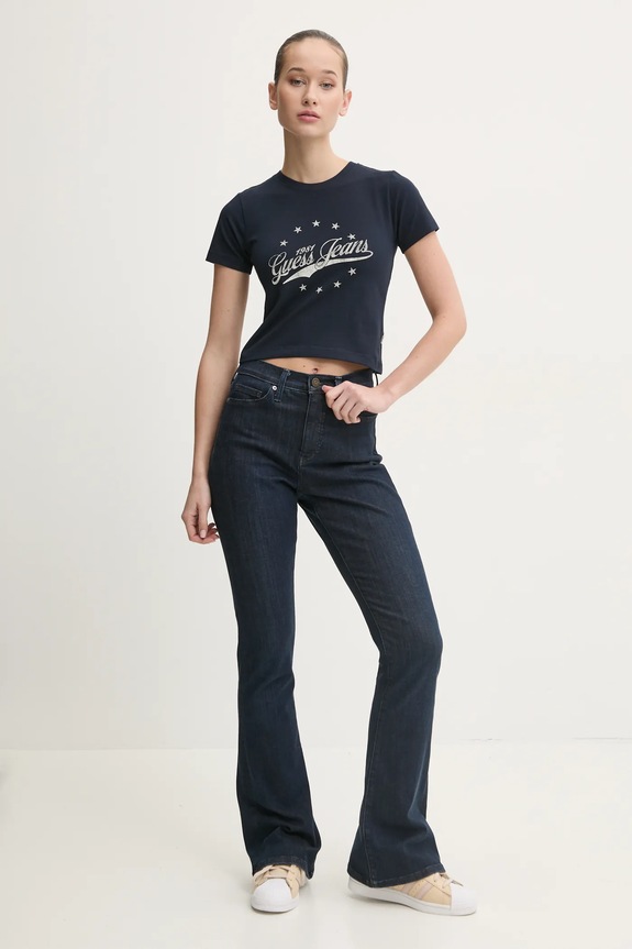 Tričko Guess Jeans W5RI59.J1314 tmavomodrá SS25