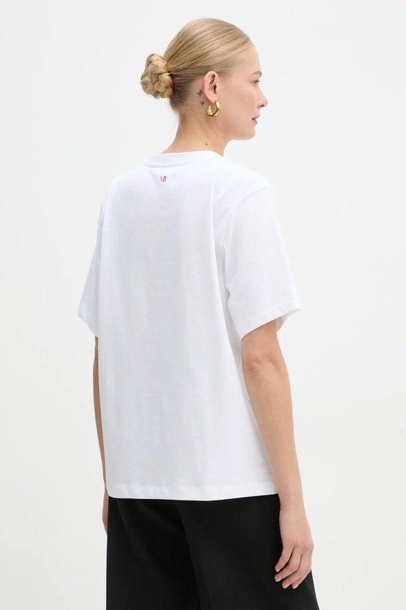 Odzież Victoria Beckham t-shirt bawełniany 1125JTS006357A biały