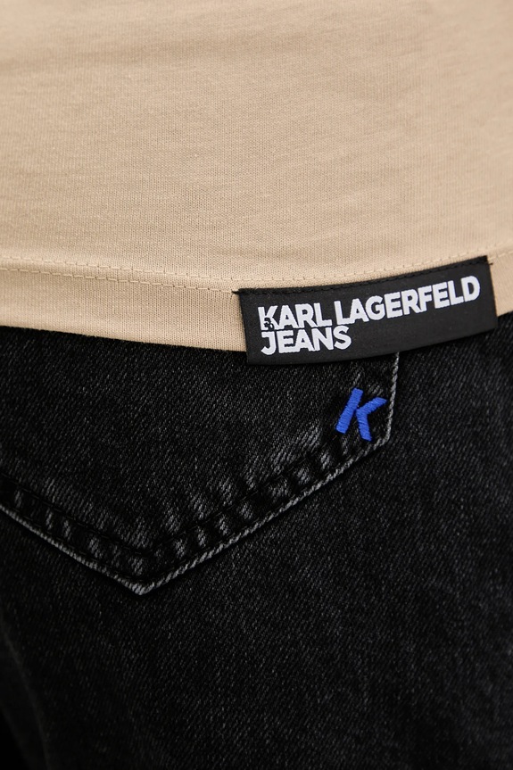 Karl Lagerfeld Jeans tričko dámske bavlnené A1W17004 béžová