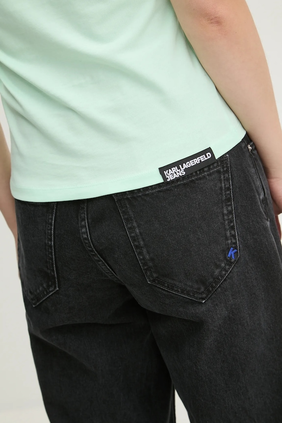 Karl Lagerfeld Jeans tričko dámske bavlnené A1W17004 tyrkysová