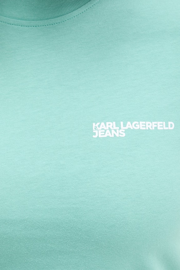 Karl Lagerfeld Jeans tričko dámske bavlnené A1W17004 tyrkysová