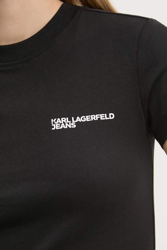 Karl Lagerfeld Jeans tričko dámske bavlnené A1W17004 čierna