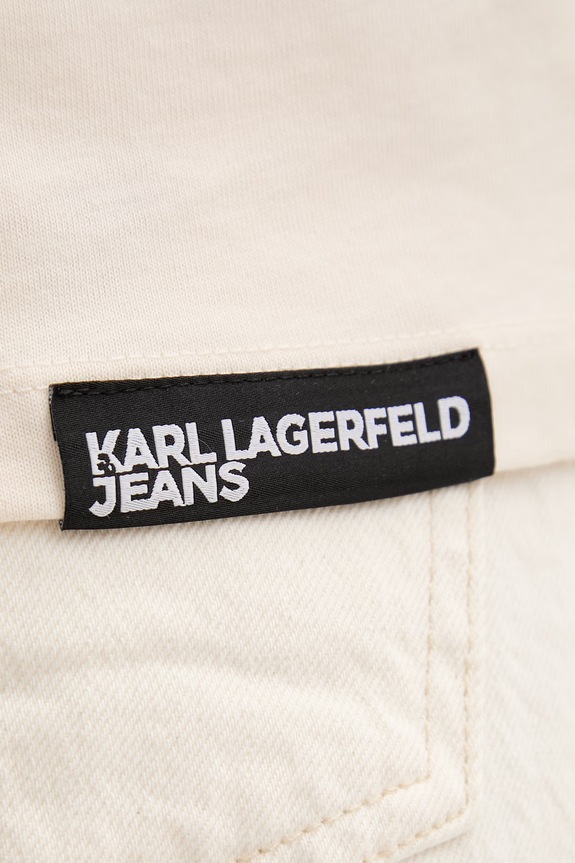 Karl Lagerfeld Jeans tričko dámske bavlnené béžová A1W17005