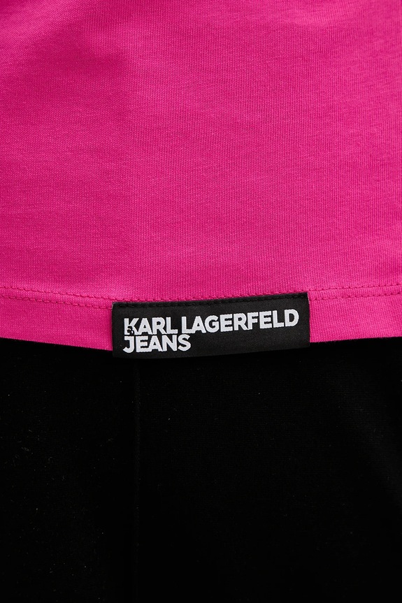Karl Lagerfeld Jeans tričko dámske bavlnené A1W17005 ružová