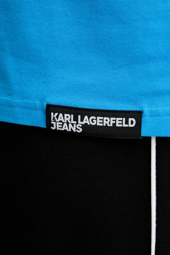 Karl Lagerfeld Jeans tričko dámske bavlnené A1W17005 modrá