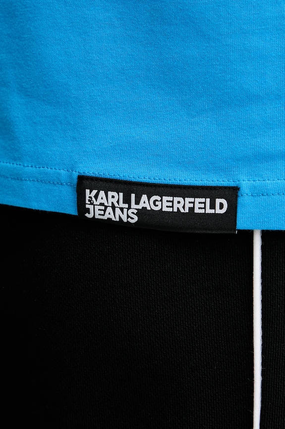 Karl Lagerfeld Jeans tričko dámske bavlnené A1W17005 modrá