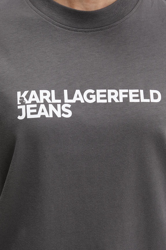 Karl Lagerfeld Jeans tričko dámske bavlnené A1W17005 sivá